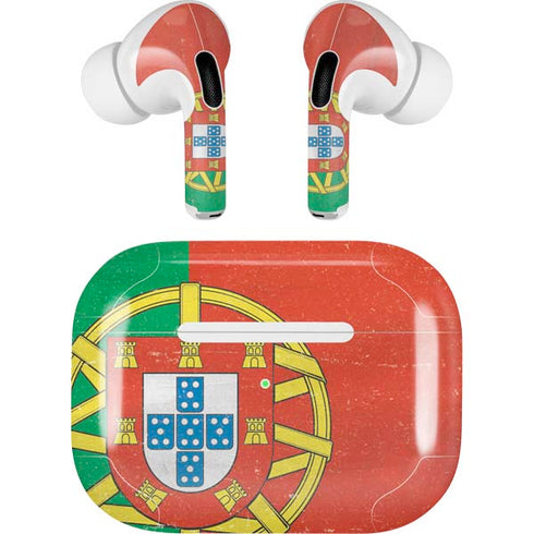 Portugal Flag Distressed AirPods Skins