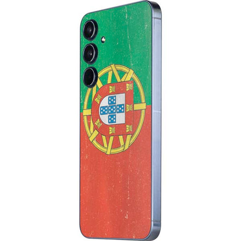 Portugal Flag Distressed Galaxy A35 5G Skin