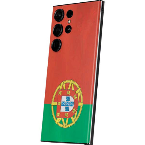 Portugal Flag Distressed Galaxy Skins