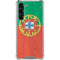 Portugal Flag Distressed Galaxy S24 FE Clear Case