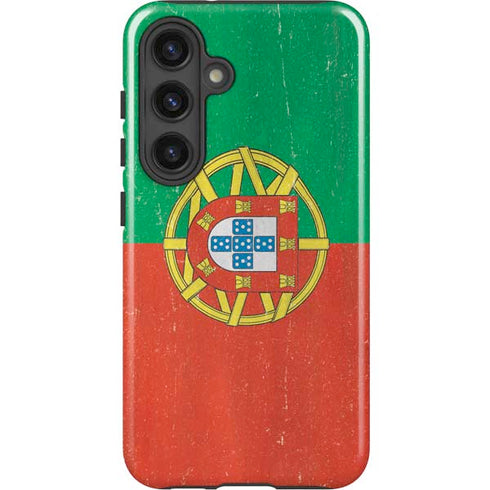 Portugal Flag Distressed Galaxy S25 Plus Impact Case