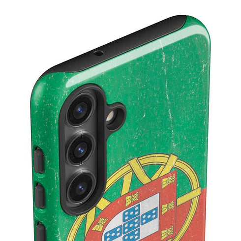 Portugal Flag Distressed Galaxy S25 Plus Impact Case