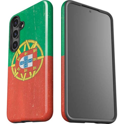 Portugal Flag Distressed Galaxy S25 Plus Impact Case