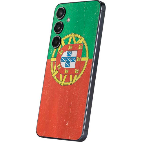 Portugal Flag Distressed Galaxy S25 Plus Skin