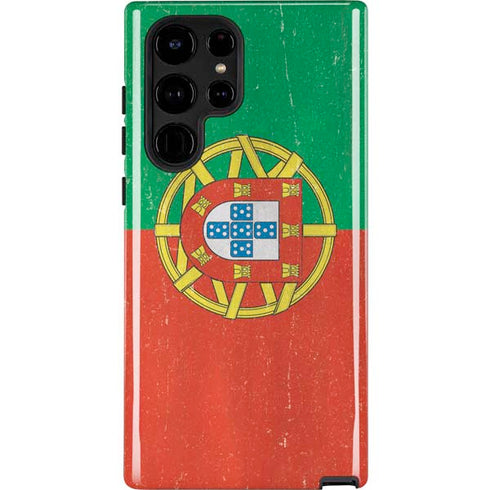Portugal Flag Distressed Galaxy S25 Ultra Impact Case