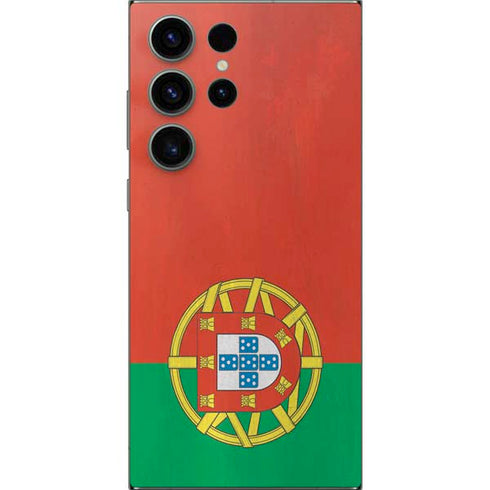 Portugal Flag Distressed Galaxy S24 Ultra Skin