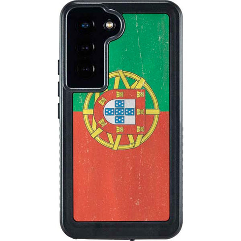 Portugal Flag Distressed Galaxy S24 Waterproof Case