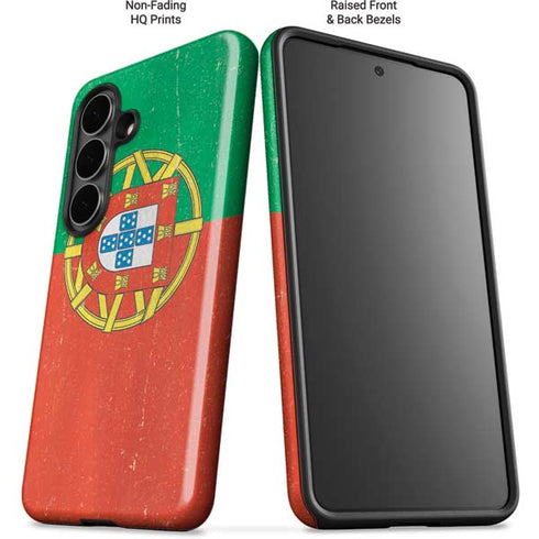 Portugal Flag Distressed Galaxy S26 Impact Case