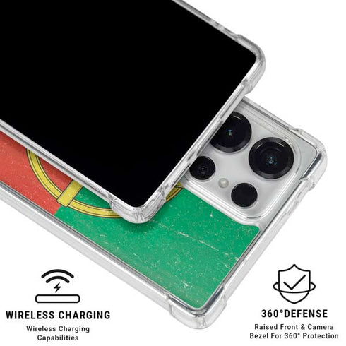 Portugal Flag Distressed Galaxy S26 Ultra Clear Case