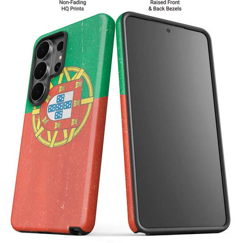 Portugal Flag Distressed Galaxy S26 Ultra Impact Case