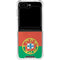 Portugal Flag Distressed Galaxy Z Flip6 Clear Case