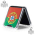 Portugal Flag Distressed Galaxy Z Flip7 Clear Case