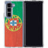 Portugal Flag Distressed Galaxy Z Fold5 5G Clear Case