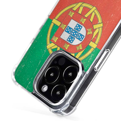 Portugal Flag Distressed iPhone 16 Pro MagSafe Case