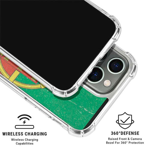 Portugal Flag Distressed iPhone 16 Pro Max Clear Case