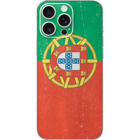 Portugal Flag Distressed iPhone 16 Pro Max Skin