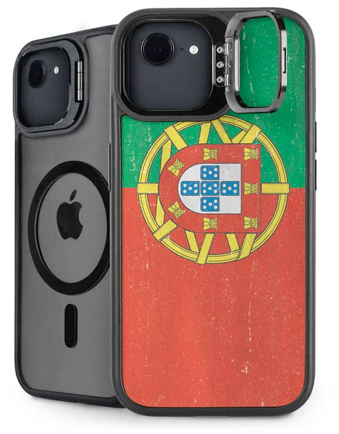 Portugal Flag Distressed iPhone 16e Kickstand Case