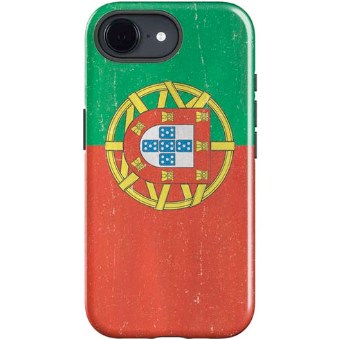 Portugal Flag Distressed iPhone 16e Impact Case