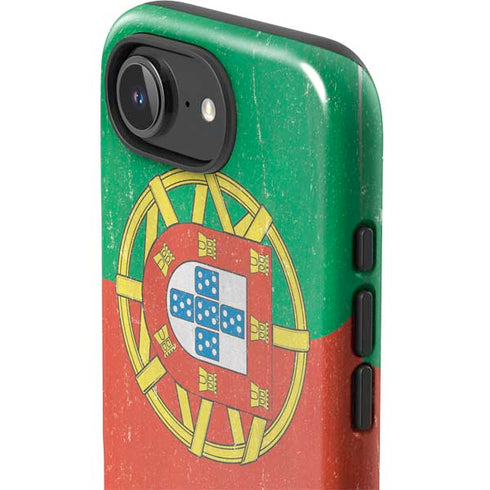 Portugal Flag Distressed iPhone 16e Impact Case