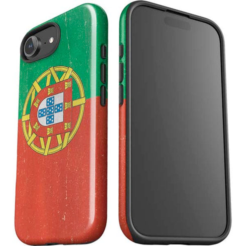 Portugal Flag Distressed iPhone 16e Impact Case