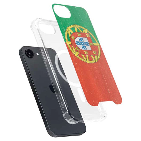 Portugal Flag Distressed iPhone 16e MagSafe Case