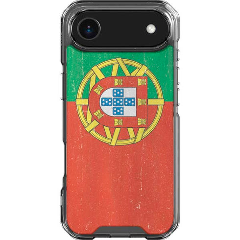 Portugal Flag Distressed iPhone 17 Air Clear Case