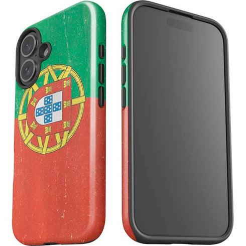 Portugal Flag Distressed iPhone 17 Impact Case