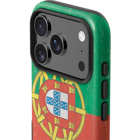 Portugal Flag Distressed iPhone 17 Pro Impact Case