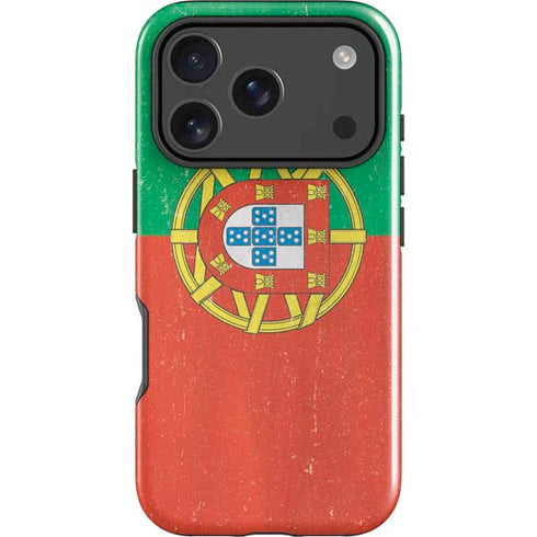 Portugal Flag Distressed iPhone 17 Pro Max Impact Case
