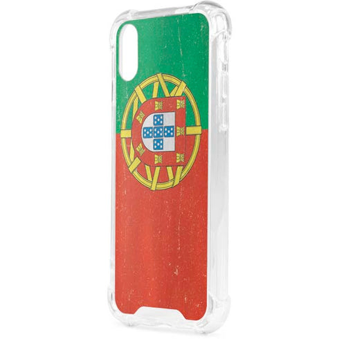 Portugal Flag Distressed iPhone XS Clear Case