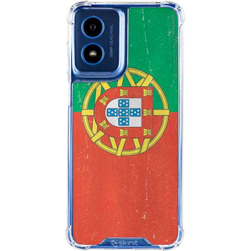Portugal Flag Distressed Moto G 5G (2024) Clear Case