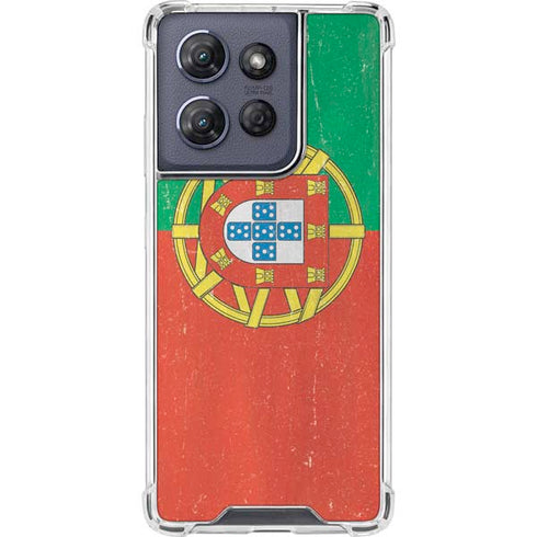 Portugal Flag Distressed Moto G Power 5G (2025) Clear Case