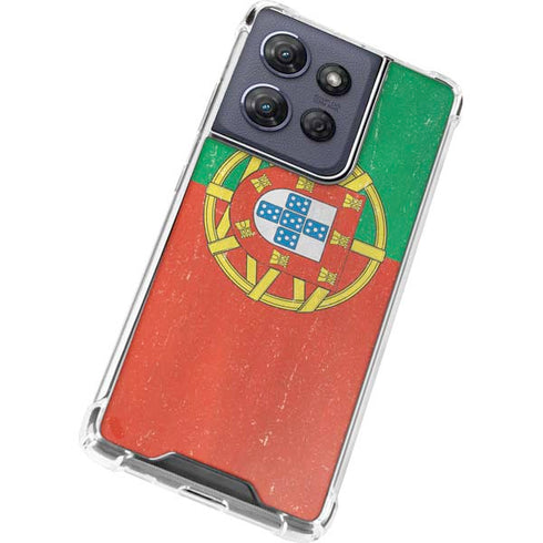 Portugal Flag Distressed Moto G Stylus 5G (2025) Clear Case