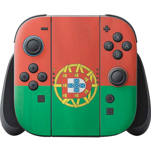 Portugal Flag Distressed Nintendo Skins