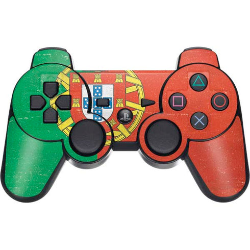 Portugal Flag Distressed PS3 Dual Shock wireless controller Skin
