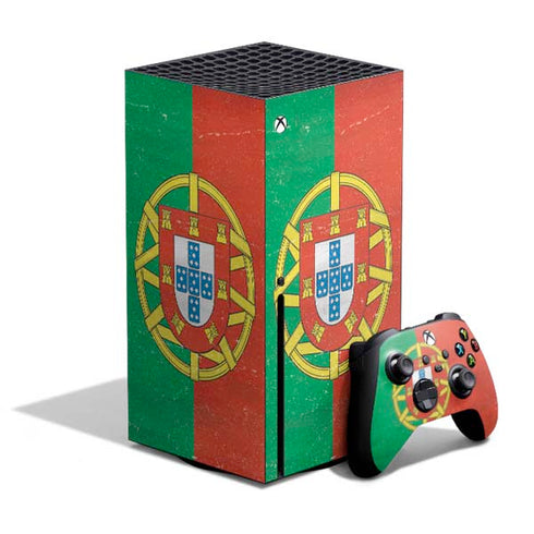 Portugal Flag Distressed Xbox Series X Bundle Skin