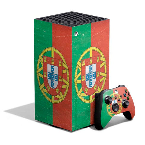 Portugal Flag Distressed XBox Series X Digital Edition Bundle Skin