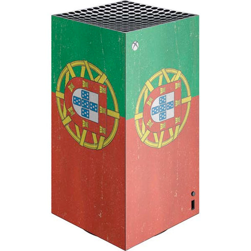Portugal Flag Distressed XBox Series X Digital Edition Console Skin