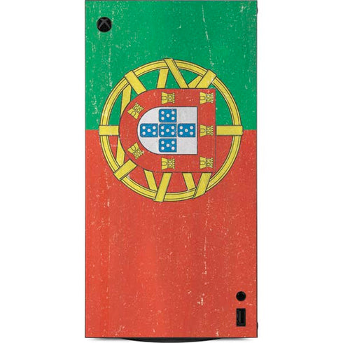 Portugal Flag Distressed XBox Series X Digital Edition Console Skin