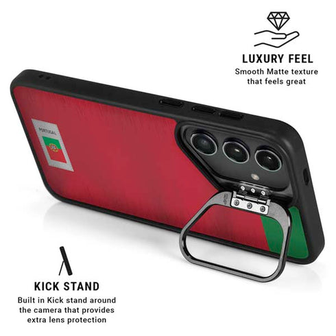 Portugal Soccer Flag Galaxy S25 Plus Kickstand Case