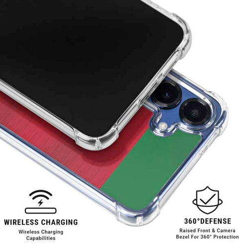 Portugal Soccer Flag Galaxy S25 FE Clear Case