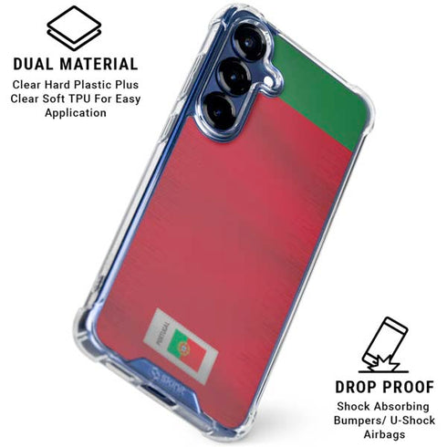 Portugal Soccer Flag Galaxy S25 FE Clear Case