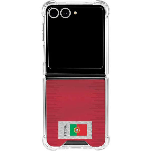 Portugal Soccer Flag Galaxy Z Flip7 Clear Case