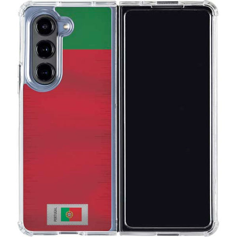 Portugal Soccer Flag Galaxy Z Fold5 5G Clear Case