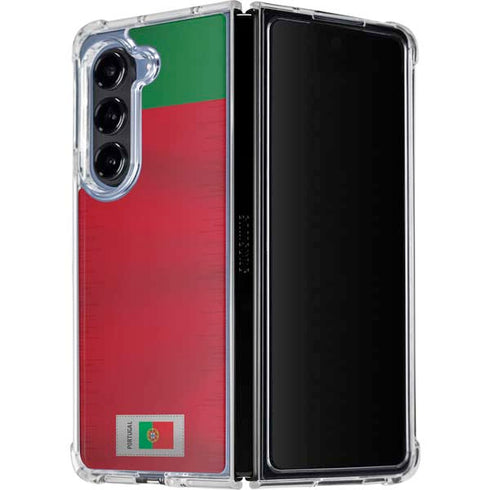 Portugal Soccer Flag Galaxy Z Fold5 5G Clear Case