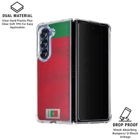 Portugal Soccer Flag Galaxy Z Fold7 Clear Case