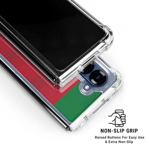 Portugal Soccer Flag Galaxy Z Fold7 Clear Case