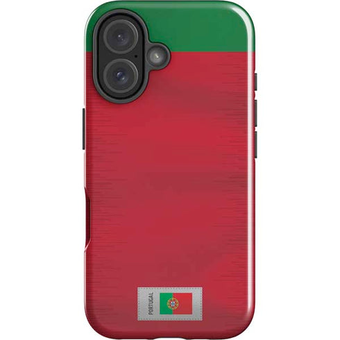Portugal Soccer Flag iPhone 16 Plus Impact Case