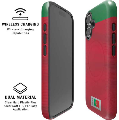 Portugal Soccer Flag iPhone 16 Plus Magsafe Impact Case