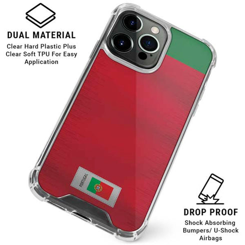 Portugal Soccer Flag iPhone 16 Pro Clear Case